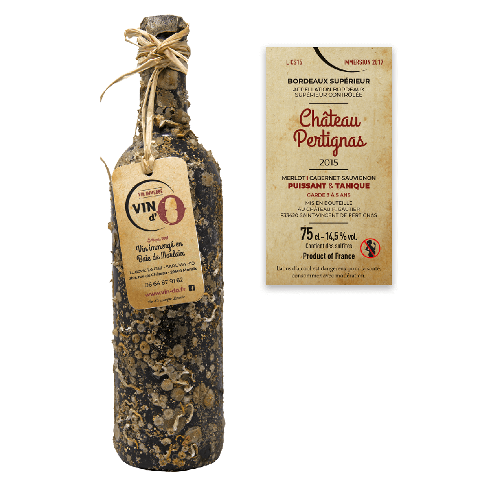 Vin rouge immergé Bordeaux supérieur Château Pertignas 75cl