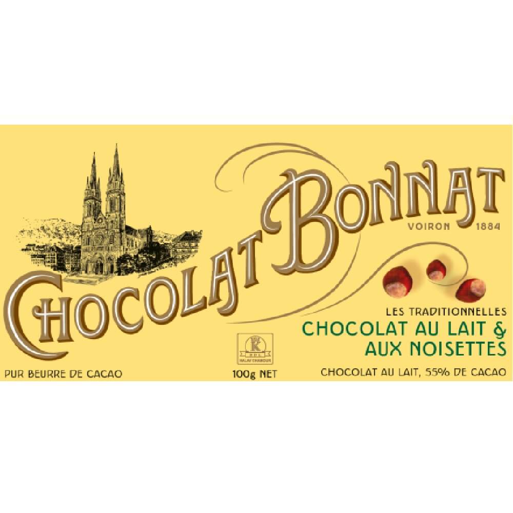 Tablette de chocolat lait et noisettes 100gr