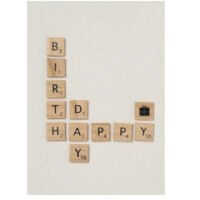 Carte “Happy Birthday” Scrabble – Räder