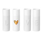 Lot de 4 mini vases en porcelaine LOVE – Räder