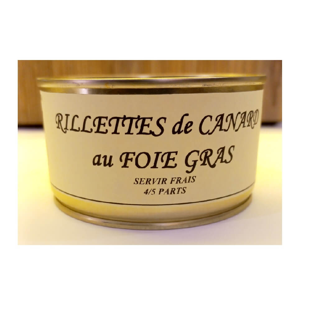 Rillettes de canard au foie gras – 200gr