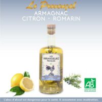 Boisson spiritueuse Armagnac – Citron – Romarin 70cl