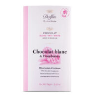 Tablette de chocolat blanc & framboises 70gr