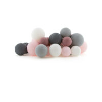 Guirlande lumineuse 20 Leds “Combi Perfect” – Coloris rose, gris, pierre et blanc