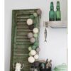 Guirlande lumineuse 20 Leds "Urban Green" - Coloris sauge, vert poudre, taupe et coquille – Image 2