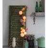 Guirlande lumineuse 20 Leds "Urban Green" - Coloris sauge, vert poudre, taupe et coquille – Image 3
