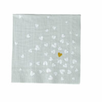 Serviette cocktail 25x25cm « Coeur d’or » – Räder