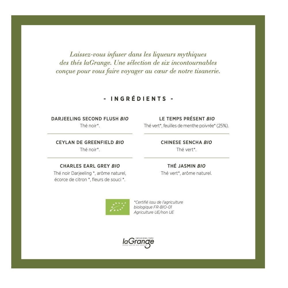 Coffret Les thés incontournables Bio - La Grange – Image 2