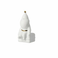 Figurine PERE NOEL assis sur un cadeau en porcelaine – Rader