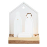 Photophore Crèche 3 personnages en porcelaine – Rader