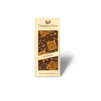 Tablette chocolat lait et nougatine 90gr Comptoir du Cacao
